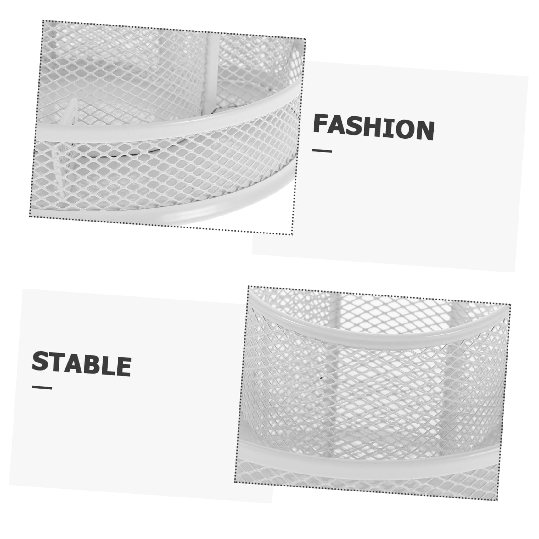 360grado Portapenne Girevole da Scrivania Gradi in Metallo Resistente Organizer per Cancelleria Design Due Strati e Visibilità Chiara Adatto per Ufficio e Casa