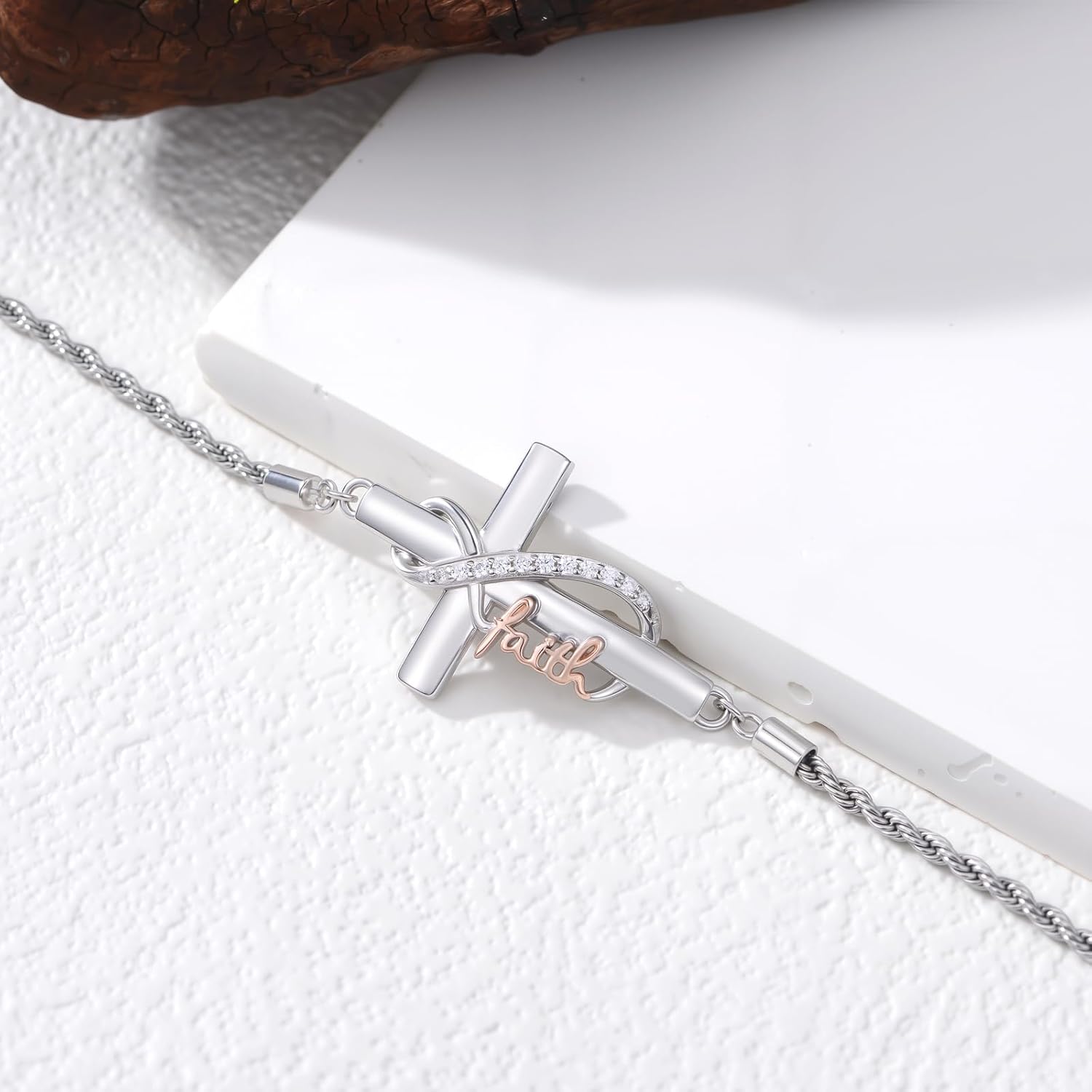 PELOVNY Cross Bracelets for Women 925 Sterling Silver Evil Eye/Celtic/Faith/Star of David Cross Bracelet Birthday Christmas Jewelry Gifts for Mom Daughter Wife Sister - Image 3