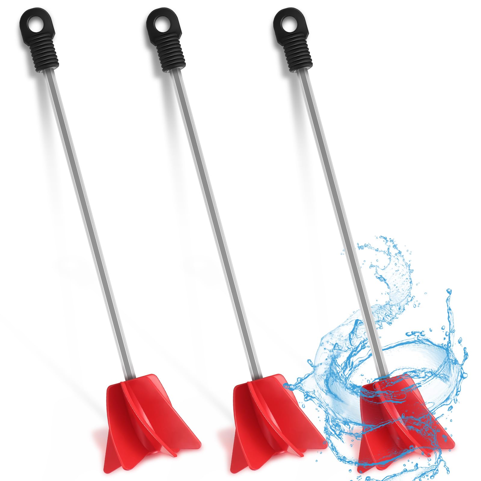 Loosh 3 Pcs 11 Inch Paint Stirrer for Drill, Paint Mixer Attachment, Helix Epoxy Mixer for Concrete Resin Silicone Stirrer Paddle Works with Most