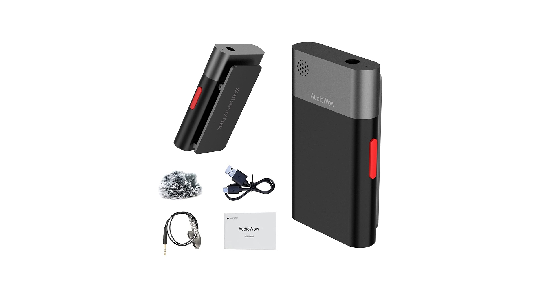 SABINETEK AudioWow ワイヤレスオーディオスタジオ Amazon.com: SabineTek AudioWow - Bluetooth Lapel Mic