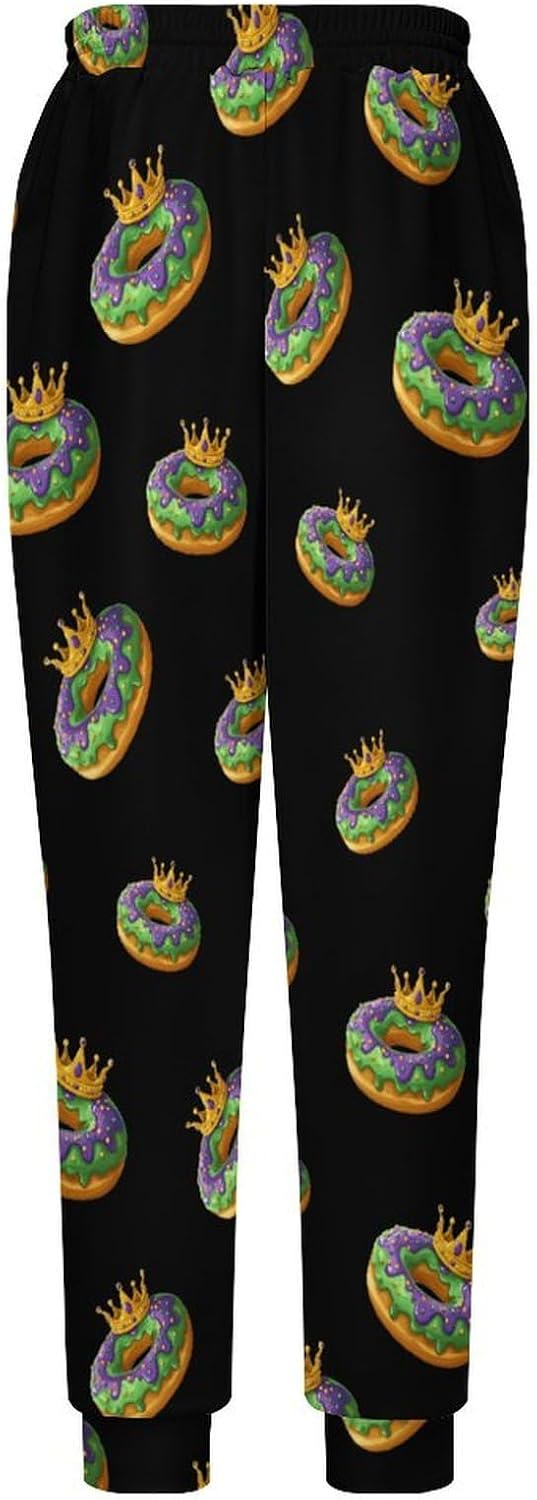 Mardi and Gras Donut Casual Men's Sweatpants Lounge Pant 4X-Large