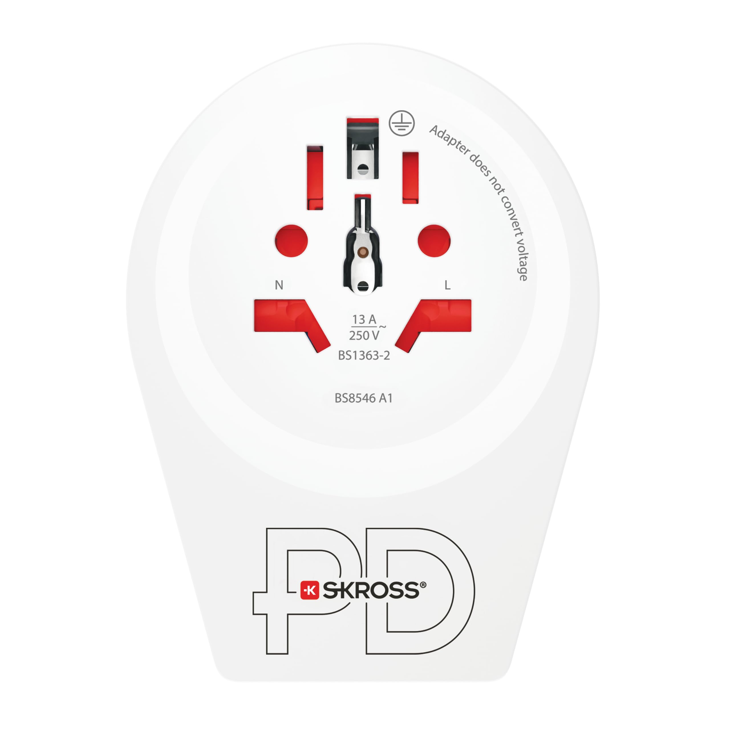SKROSS - World to Europe USB C20PD - Schuko European Travel Adapter aus Euro, Australien, Großbritannien, USA, Japan, Brasilien und China - USB -Beschichtung C 3A Fast Charger