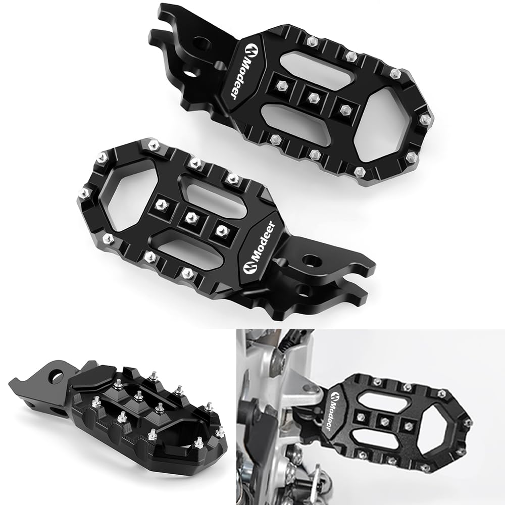 Modeer Pedane Offroad Moto per CRF 1000L Africa Twin CRF 450R XL750 Transalp 2025 (nero)