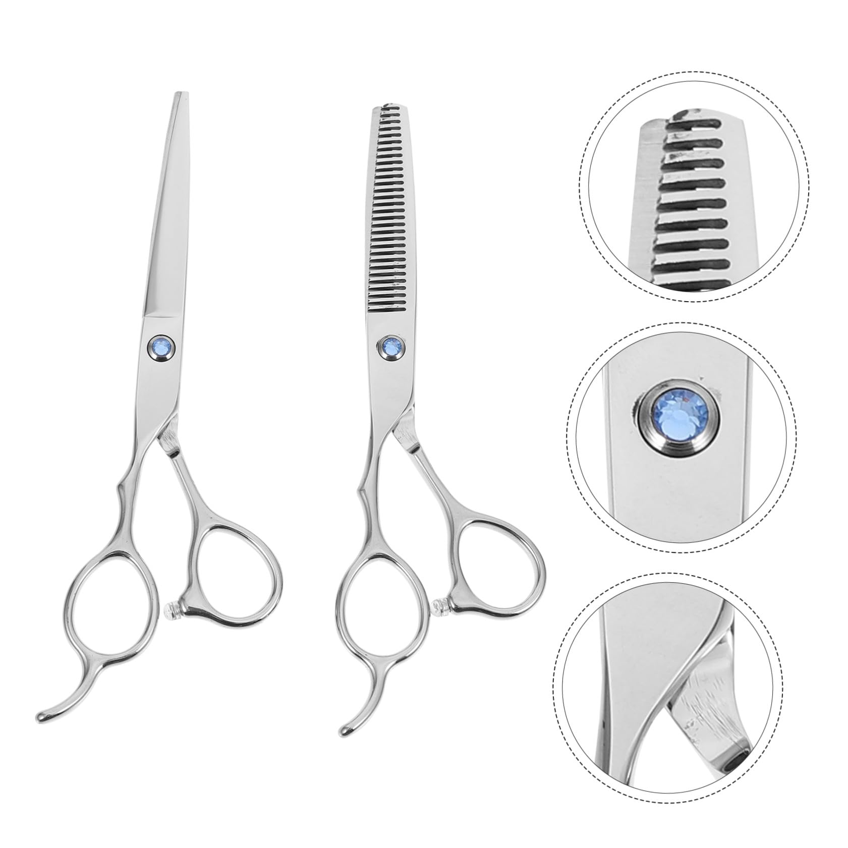 Healeved Juego De 2 Tijeras Para Cortar El Pelo Zurdos 6 Pulgadas Acero Inoxidable Herramientas Ergonómicas Para Peluquería Barbería Uso Profesional y Doméstico Color Plateado