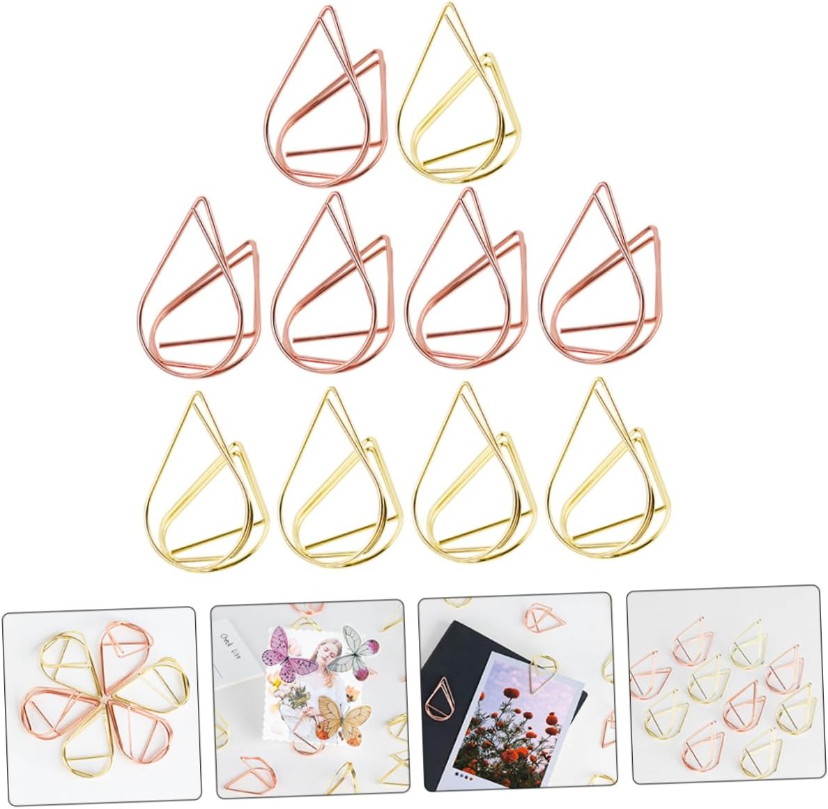 Office Photo Folder 10pcs Heart Shaped Clamp Place Card Holders Menu Memo Clips Table Decor