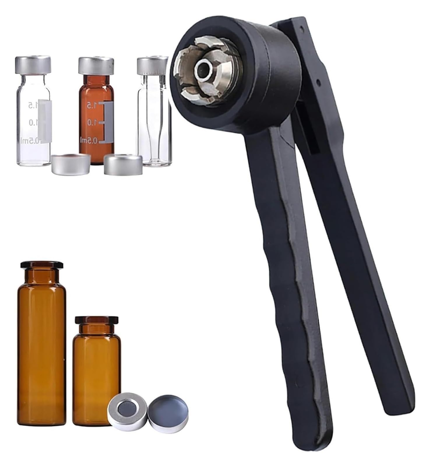 Crimpadora manual para tapas de 13 mm, 15 mm, 20 mm, herramienta de prensa de sellado para frascos de perfume, botellas abatibles, cerveza casera