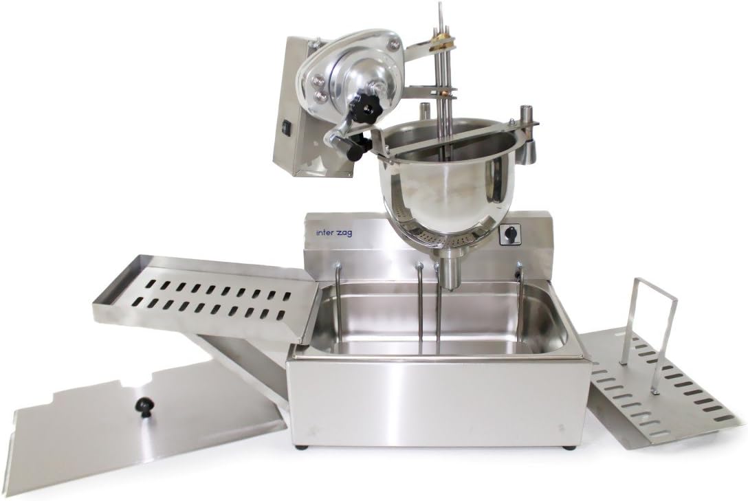 InterZag 1021K Manual & Electric Donut Machine (Depositor & Fryer 220-230V) - Loukoumades Maker (Made in Greece)