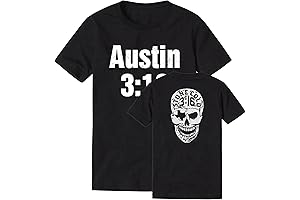JFtees Steve Austin 3:16 Front Smoking Skull Back T-Shirt