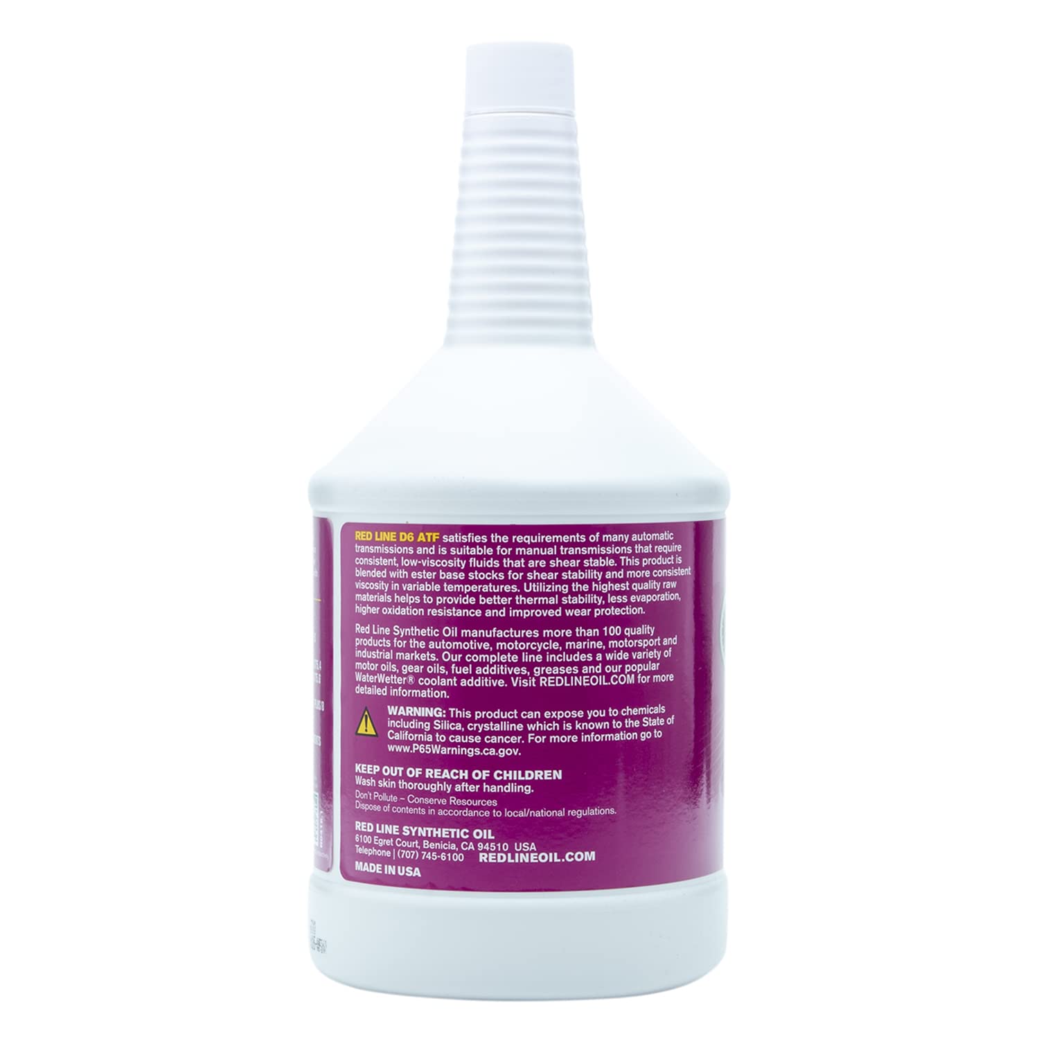 Red Line (30704) Full Synthetic D6 Automatic Transmission Fluid (ATF) - 1 Quart (6 Pack)