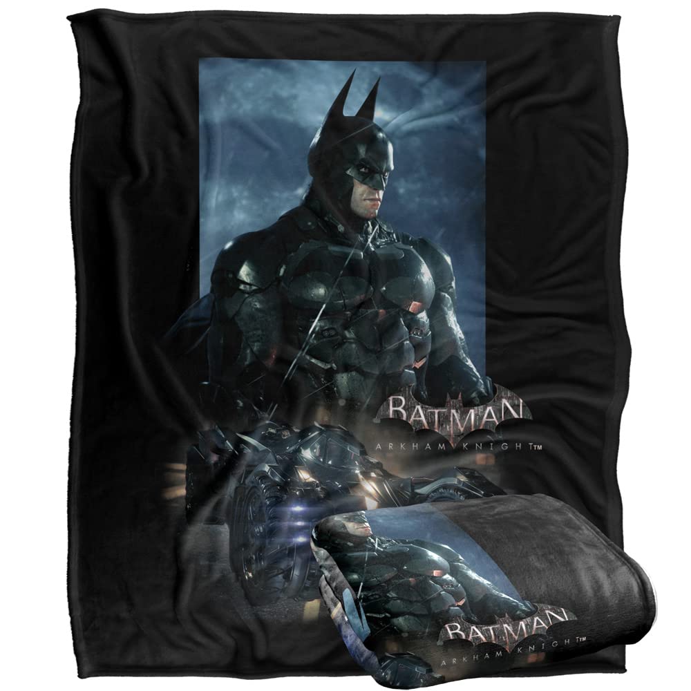 BATMAN Arkham Knight Batmobile Movie Officially Licensed Silky Touch Super Soft Throw Blanket 152 x 127 cm