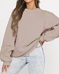 INFITTY Sweatshirt for Women Long Sleeve Crewneck Pullover Hoodies Shirt 2026 Fall Trendy Tops Loose Casual Sweaters