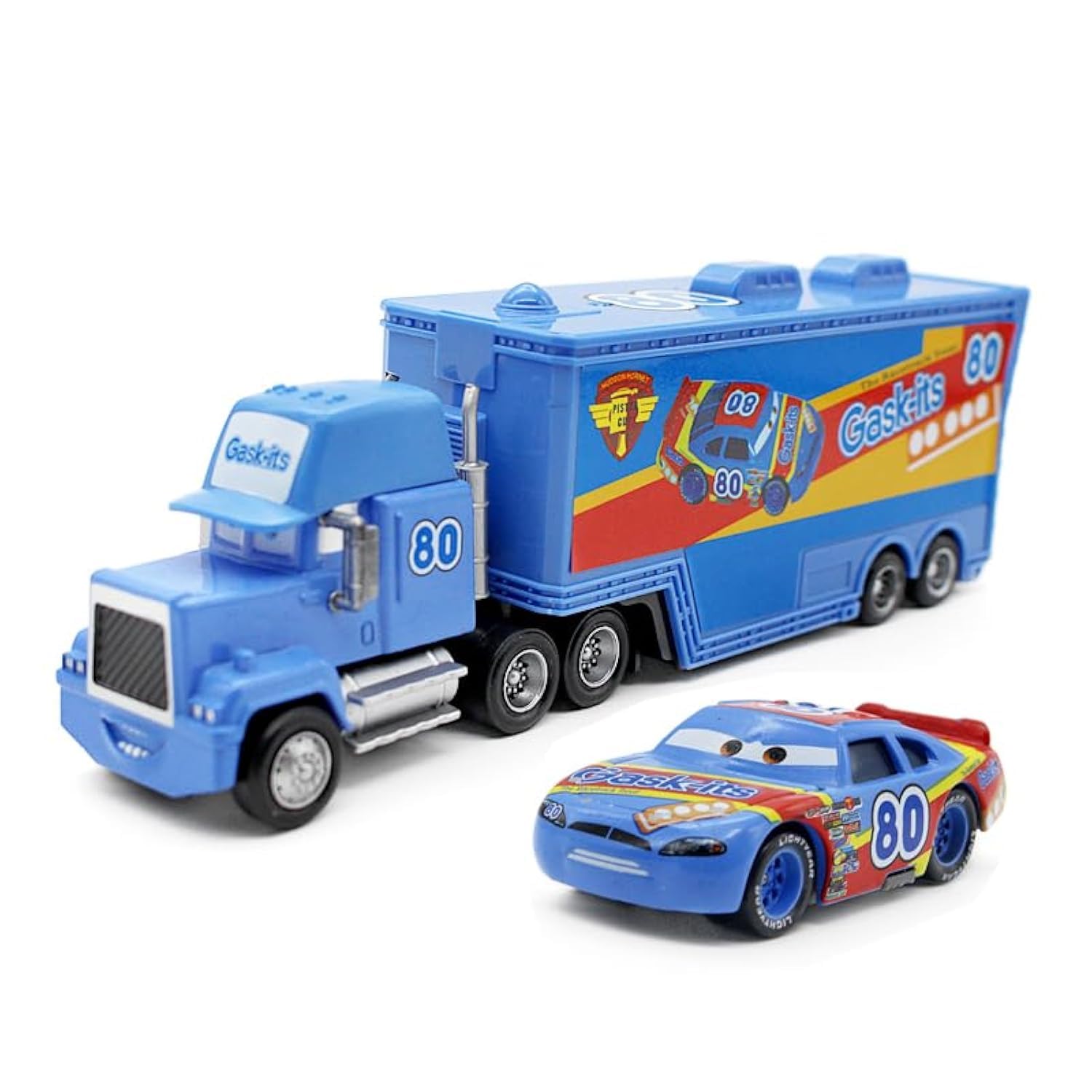 wltk Movie Cars 2 3 Hauler Truck NO.80 REX REVLERRacer Speed 2PCS Vehicles ， McQueen Jackson Storm Cruz Ramirez Vehicles