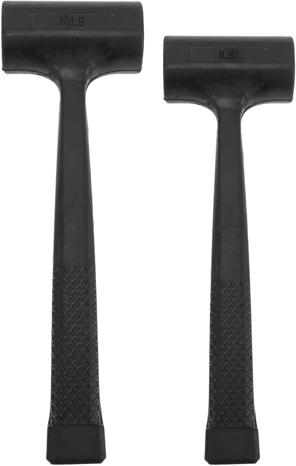 2 Pcs Anti-slip Rubber Hammers Shock-resistant Tile and Floor Installation Mallets with Ergonomic Handles Rubber and for Woodworking Construction and Automotive Use