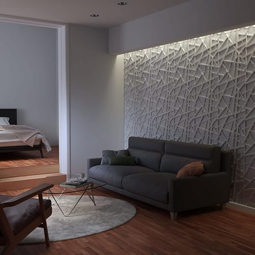 Miniatura 10 de Ekena Millwork WP20X20EGWH-CASE-50 19 5/8 pulgadas de ancho x 19 5/8 pulgadas de alto Evergreen EnduraWall Decorativo 3D Panel de pared Cubiertas