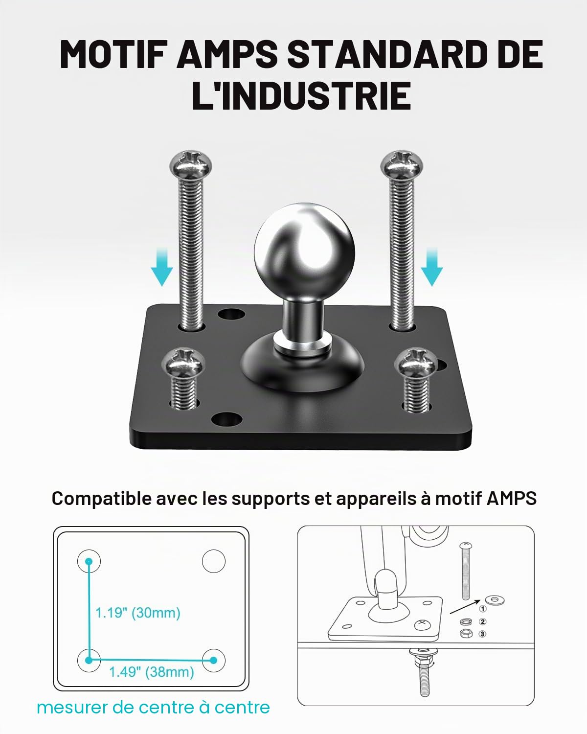 Support Antivol Tablette pour 9-14 Pouces iPad, Support Tablette Verrouillable pour Voiture/Mural/Bureau, Métal Robuste, Rotatif 360 degrés, pour iPad 13 12.9 11, iPad Air 13, Galaxy Tab