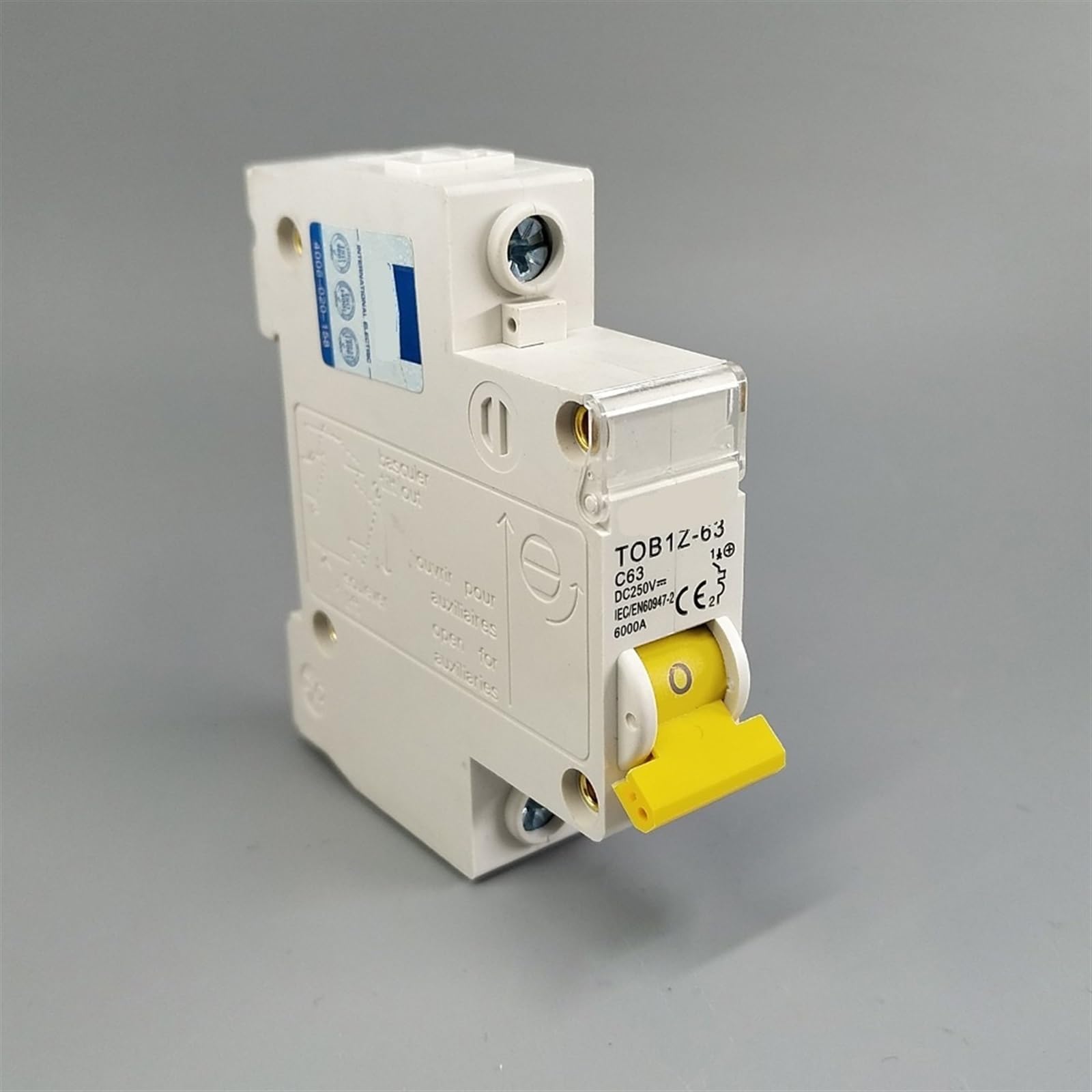 Interruptor MCB para PV fusible unipolar 16A corriente directa 250V 7