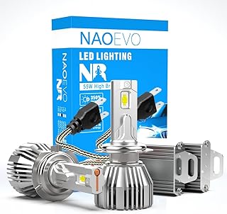 NAOEVO NR Series LED Car Headlight Bulbs 110 Watt /13,200 Lumens, set of2 Bulbs (55 + 55 Watt). (H7)