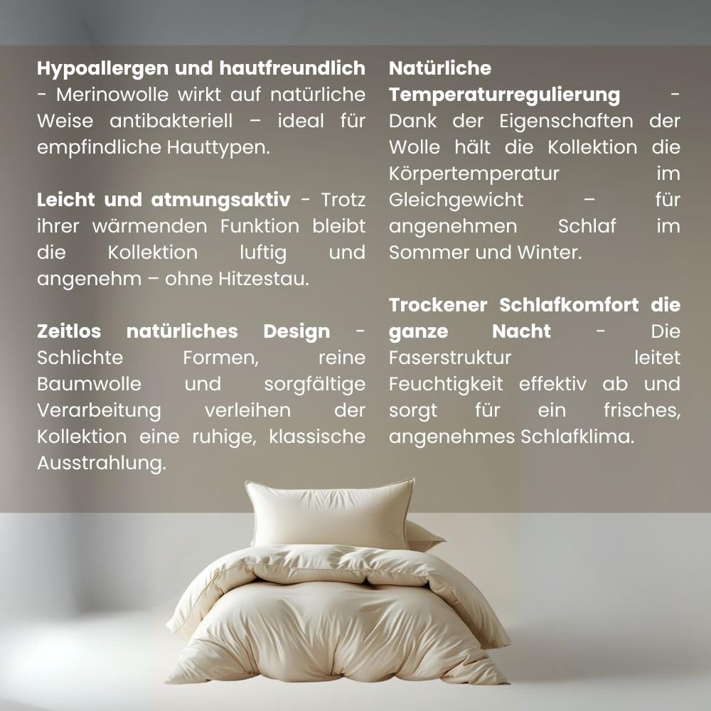 Poduszka Senpo Melodia | wełna merino 100% | poszycie bawełna 100% | poduszka naturalna | certyfikat Oeko-Tex (40x40 cm)