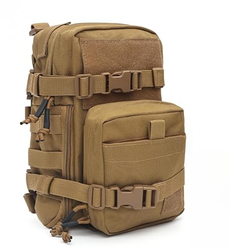 GZ XINXING Tactical Hydration Backpack, Outdoor Water Backpack Carrier Pack for Vest Backpack, Holds 1.5L Water Bladder, Coyote Brown, 7 x 3 x 12 inches, Classic