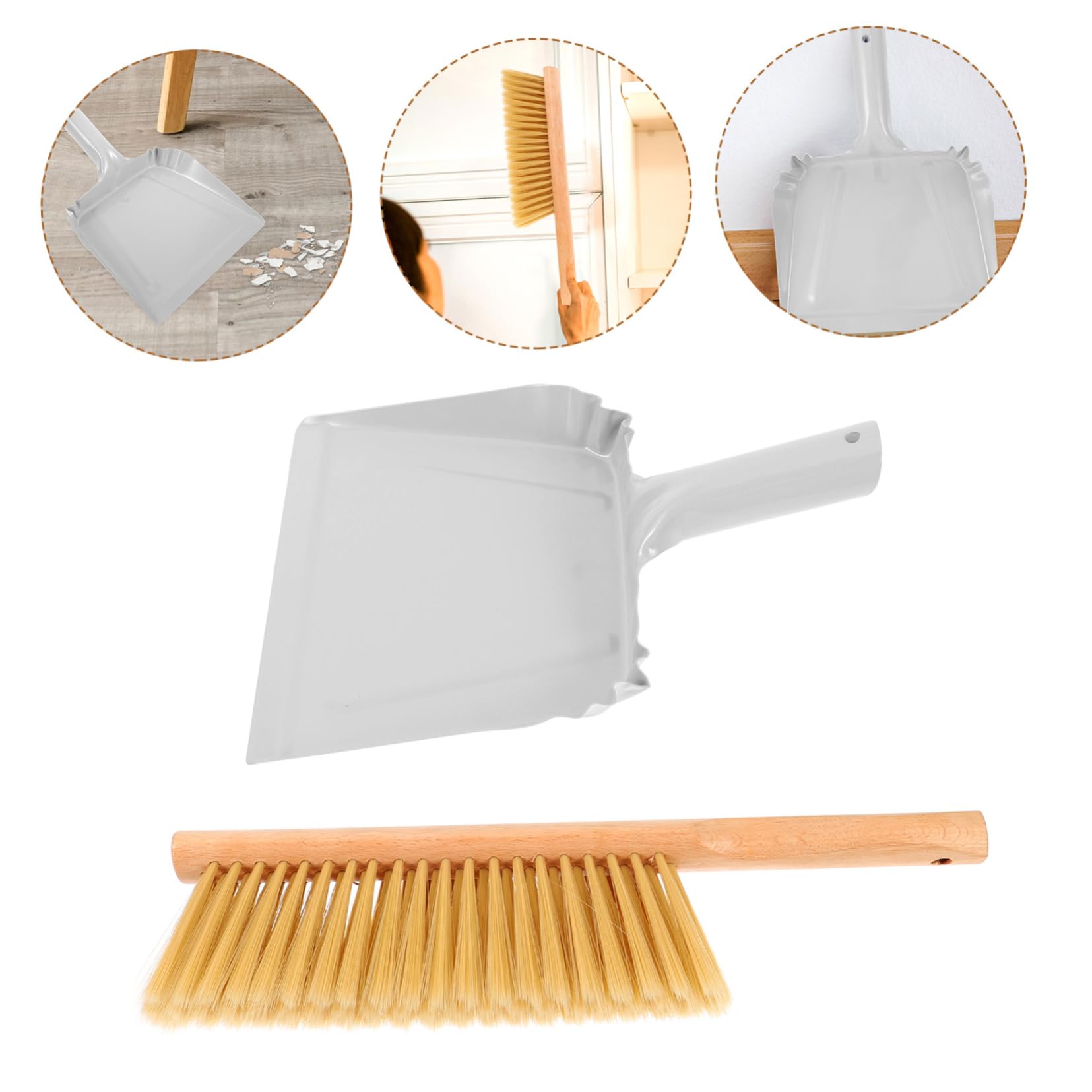 1 Ensemble Manuel De Balayeuse De Tapis Brosse D'Époussetage De Comptoir Nettoyage De La Neige Pelle À Poussière Jouets Ménagers pour Enfants Balai À Main Plumeau De