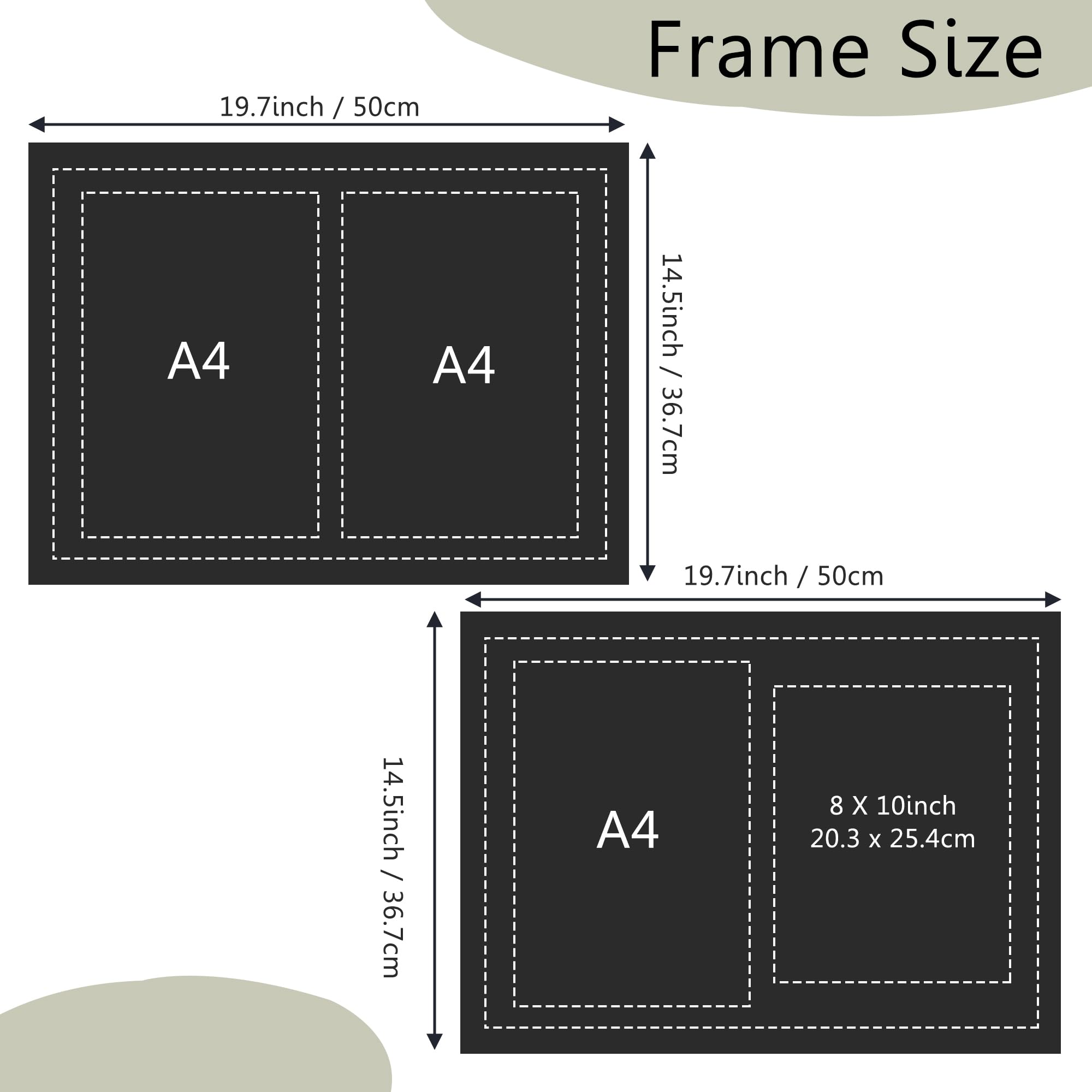 GraduationMall Black Graduation Frame A4 Certificate and 8×10 Photo ...