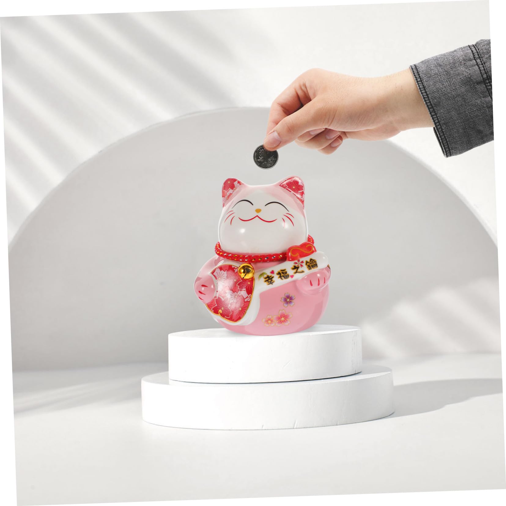 Sparschwein Mit Katzenmotiv Münzbehälter Glückskatzen-spardose Niedliche Spardose Dekorative Figur Geschenk Für Geburtstag Weihnachten Neujahr
