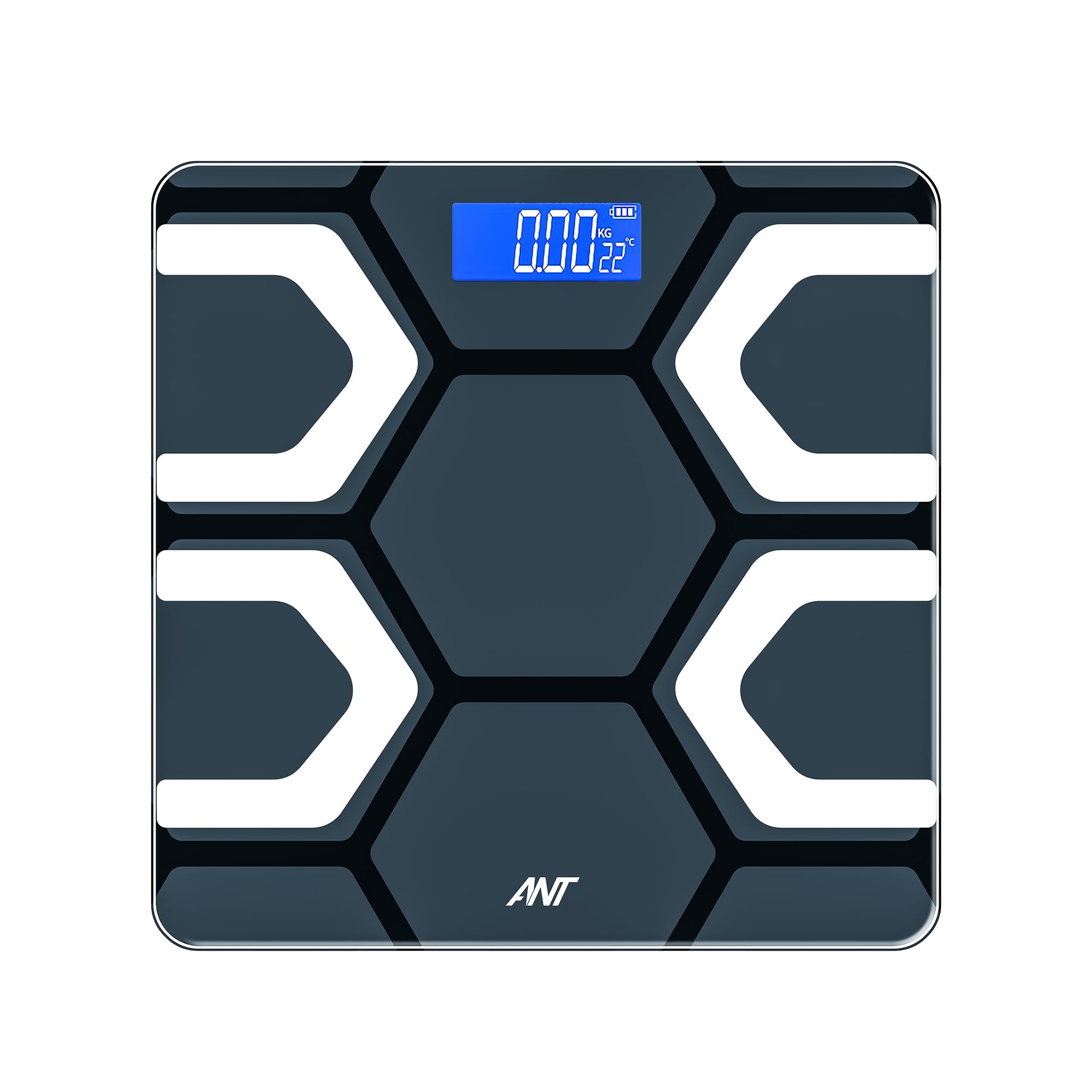 ANT Flora Fit Weight Machine for Body Weight Digital Bathroom Scale for Human body Weight measurement with Wide LCD Display Thick Tampered Glass for Home & Gym with 30 Months Warranty