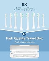 Vista 6 de Operan - Cepillo de dientes eléctrico recargable sónico para adultos y niños, con 5 modos, temporizador inteligente de 2 minutos, resistente al agua