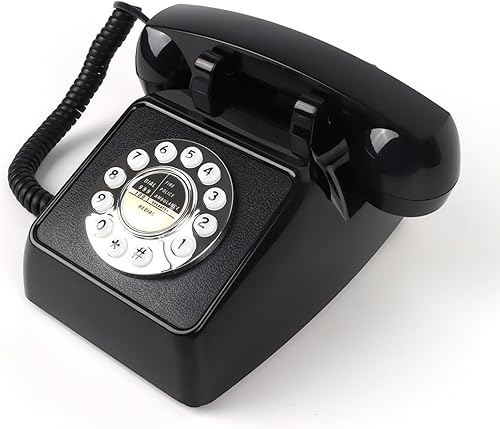 Teléfonos de casa retro fijos, teléfono de escritorio vintage con cable para personas mayores, teléfono de trabajo retro antiguo con