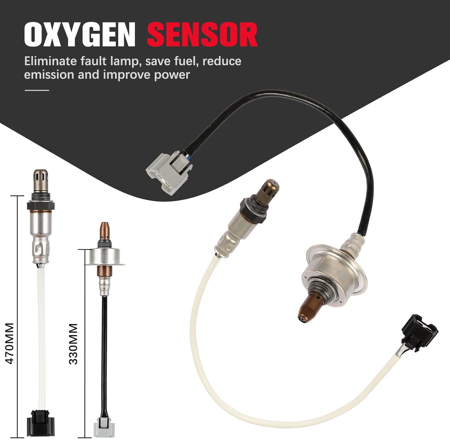 Oxygen Sensor Upstream and Downstream for Nissan Juke 2011-2017 1.6L, O2 Sensor Replacement 234-9105 234-4535, Compatible with 22693-1KC0A, 2PCS