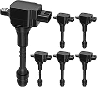 Vista 47 de Paquete de bobinas de bobina de encendido SCITOO compatible con Nissan Versa 1.8L 2007-2012 para Versa 1.6L 2009-2012 para FX50 5.0L 2009-2013 UF549