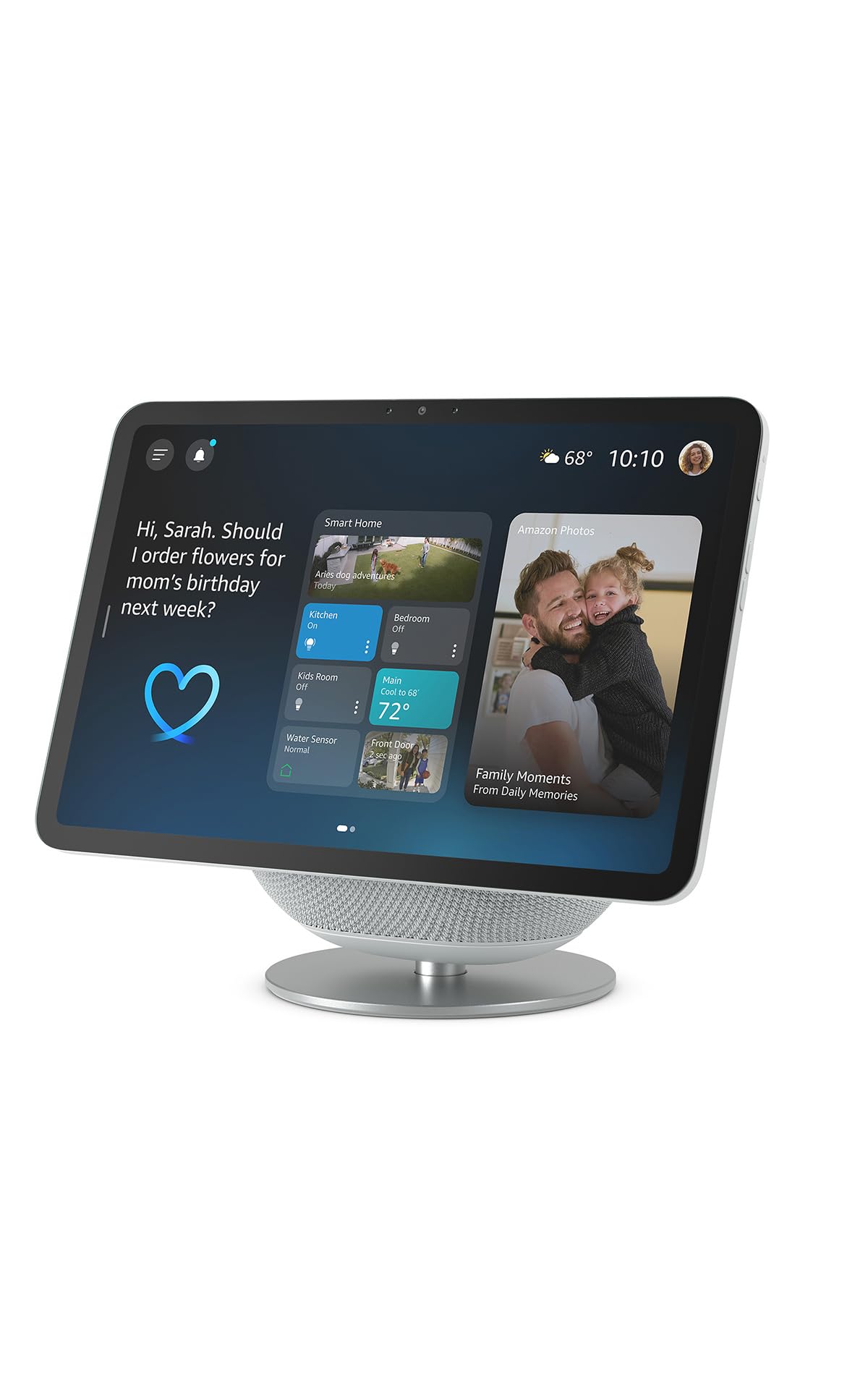 Amazon Adjustable Stand, Designed for Amazon Echo Show 8 & 11 (2025 releases, sold separately), Glacier White