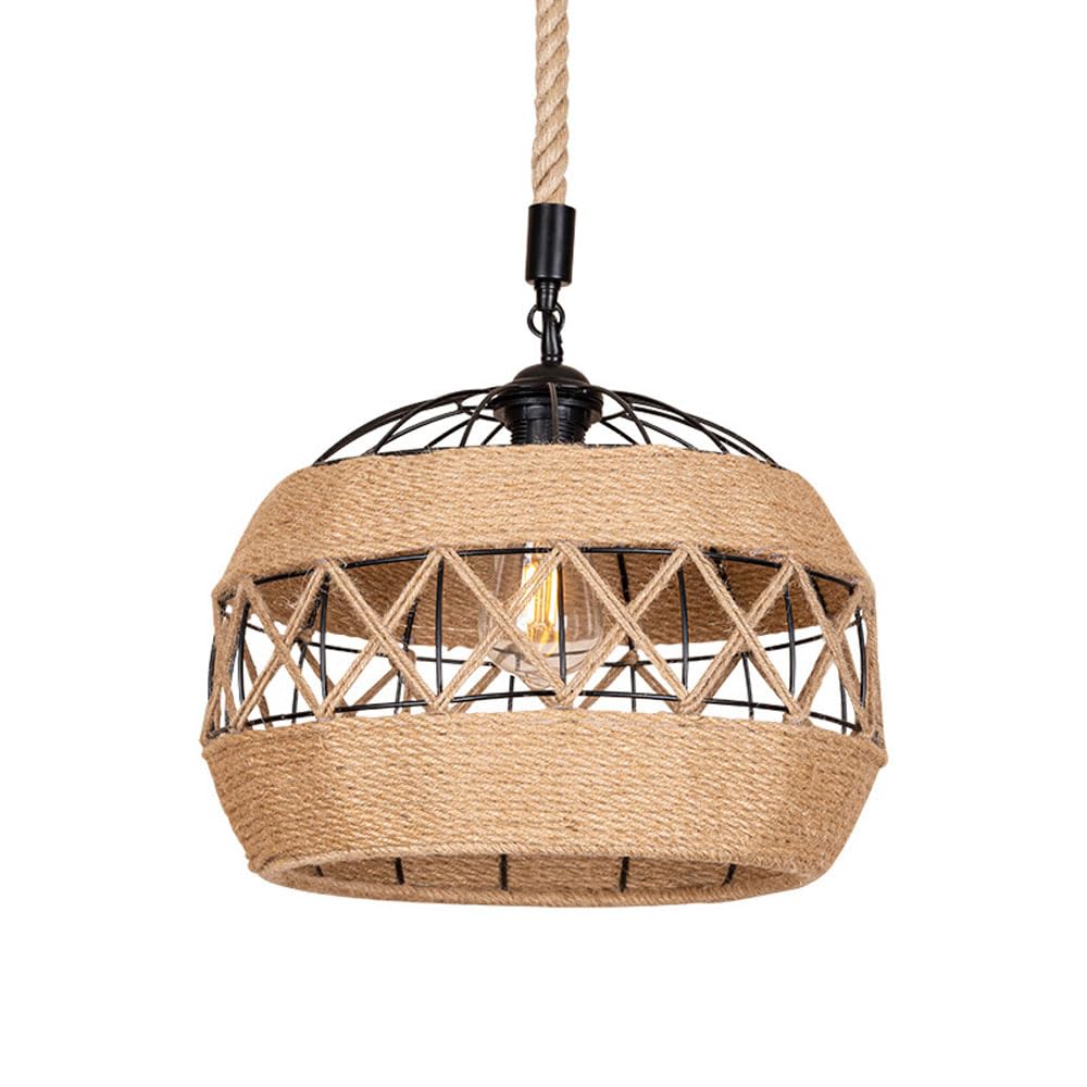 Lanterne suspendue en corde de chanvre pour table de café - 8