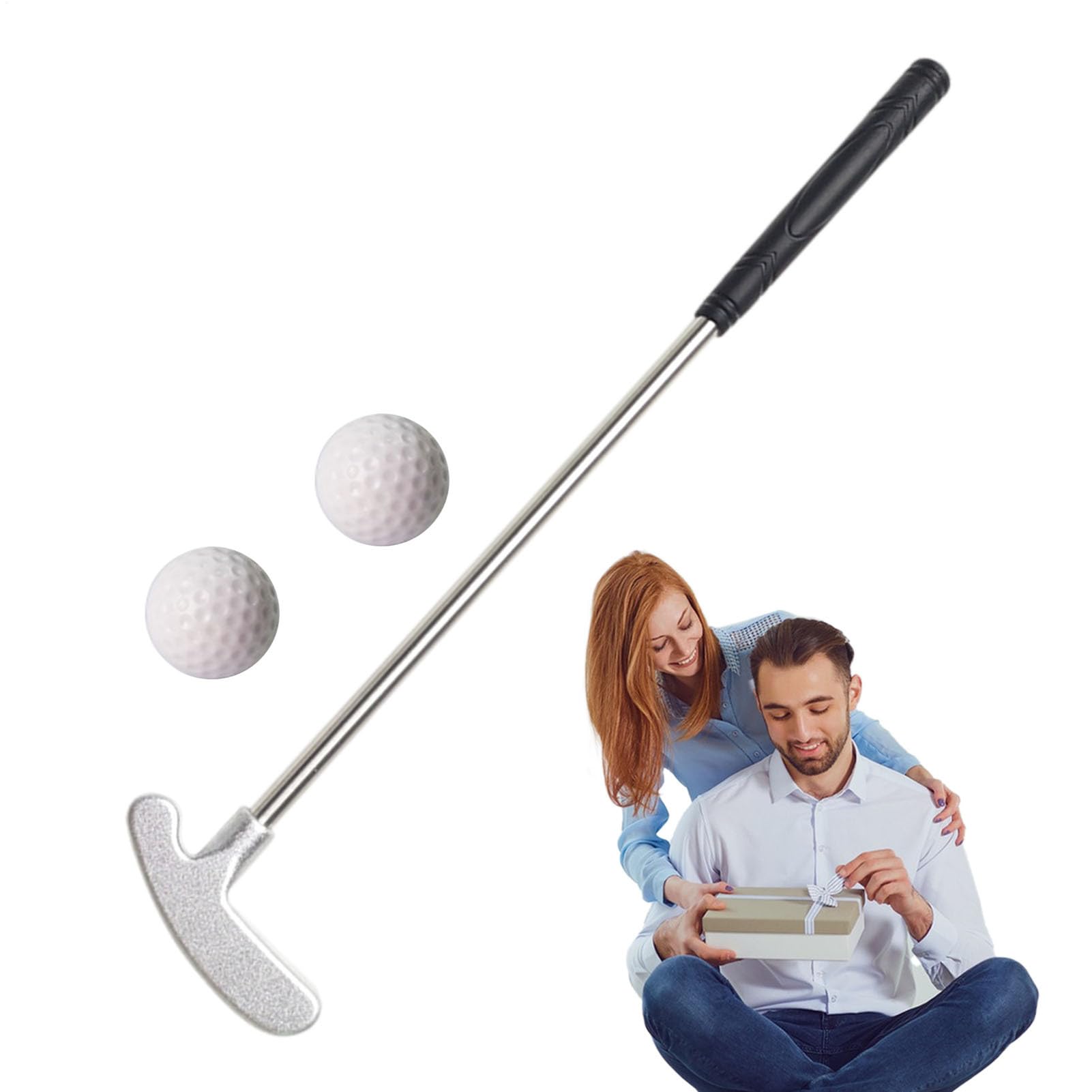 Putter - Juego de palos de golf para niños y adultos, para diestros/zurdos, para interior y exterior, eje estable