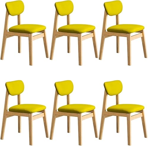 Miniatura 33 de YVYKFZD Juego de sillas de comedor, sillas de cocina de madera maciza, silla de comedor tapizada con respaldo curvo, silla de sala de estar con Gris