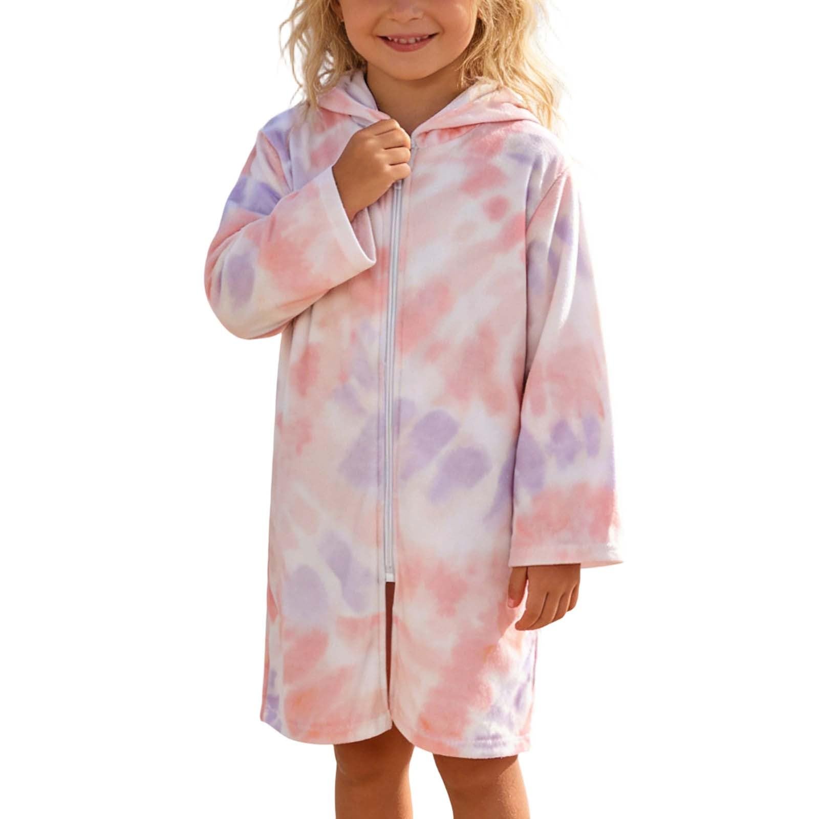 Costume da Bagno Rash Guard per Bambine con Cappello sovrapposto, Stile Canotta Stampata, giocoso con Protezione Solare per Spiaggia