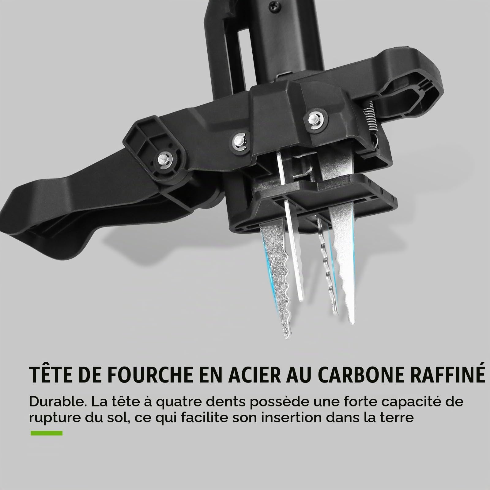 DEWINNER Désherbeur Manuel et Extracteur de Mauvaises Herbes avec Pédale Longueur 100cm, 4 Griffes arrache-Racines en Acier en Outil de Désherbage Longue Manche pour Enlever Les Mauvaises Herbes