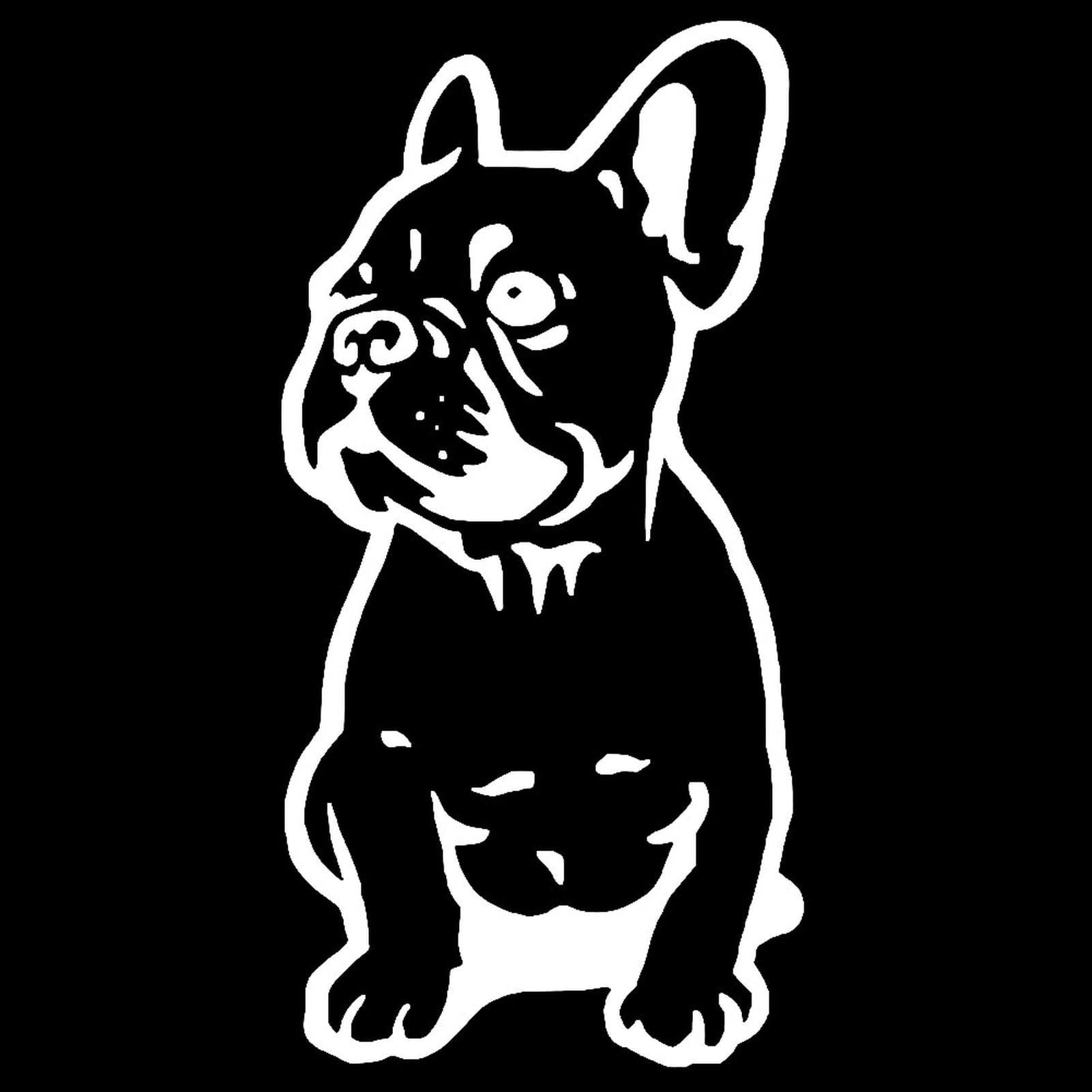 matumou Funny French Bulldog Reflective Car Vehicle Body Window Decals Sticker Decor