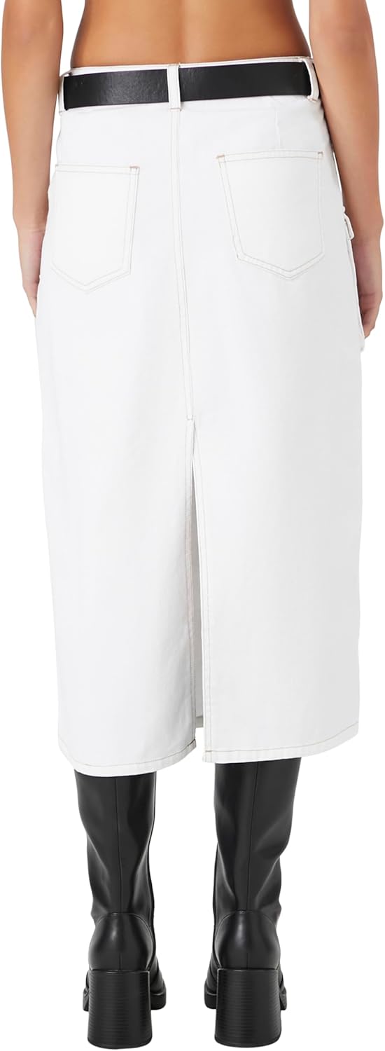 Forever 21 Womens Belted Twill Midi Skirt - Image 4