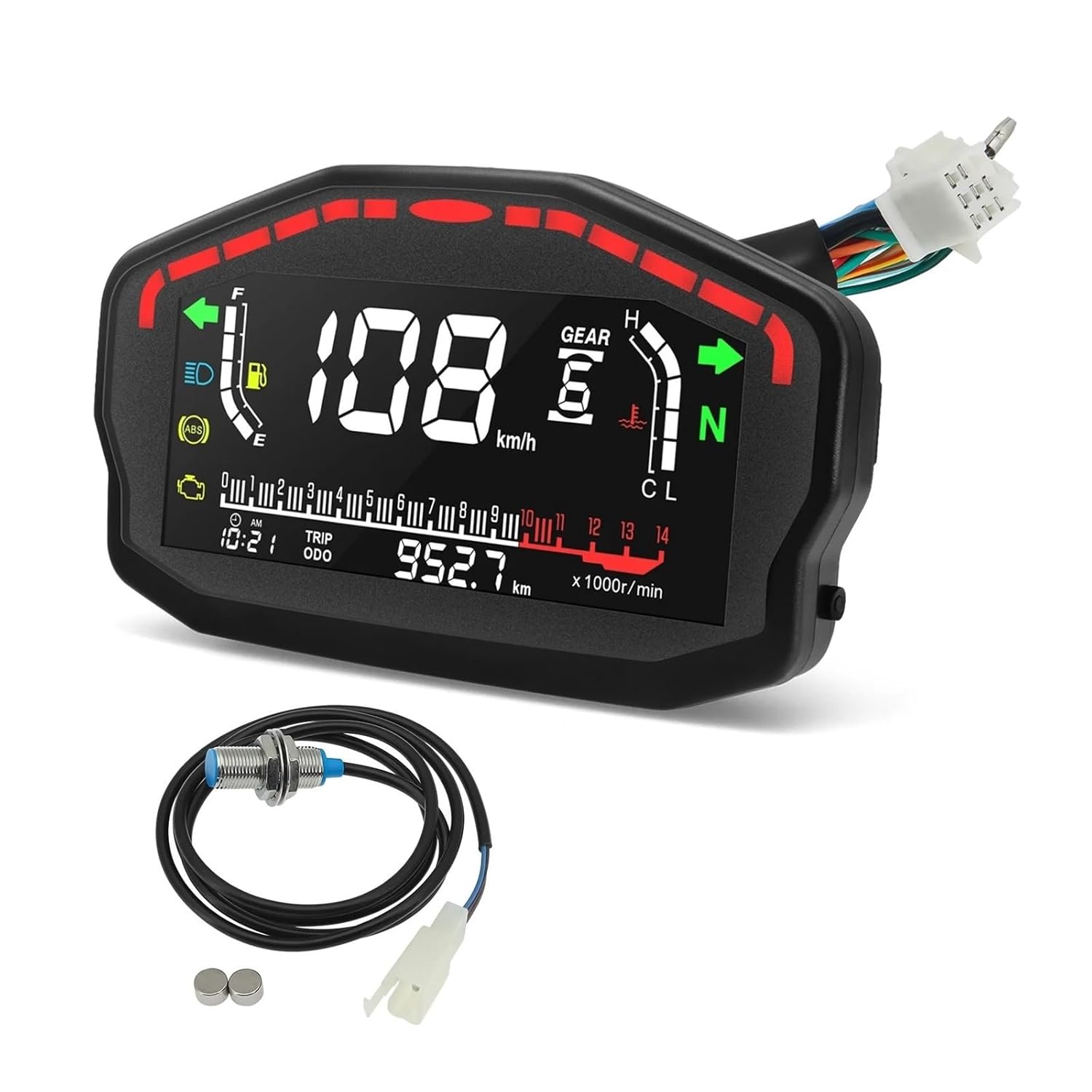 MT0068 unit with wiring harness and speed sensor