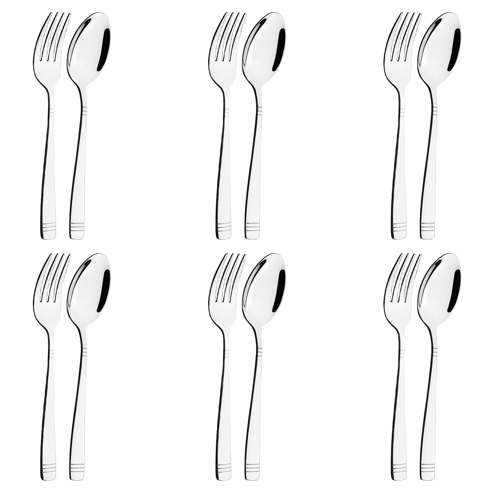 Cuillères à dessert en acier inoxydable lot de 6 petits couverts table
