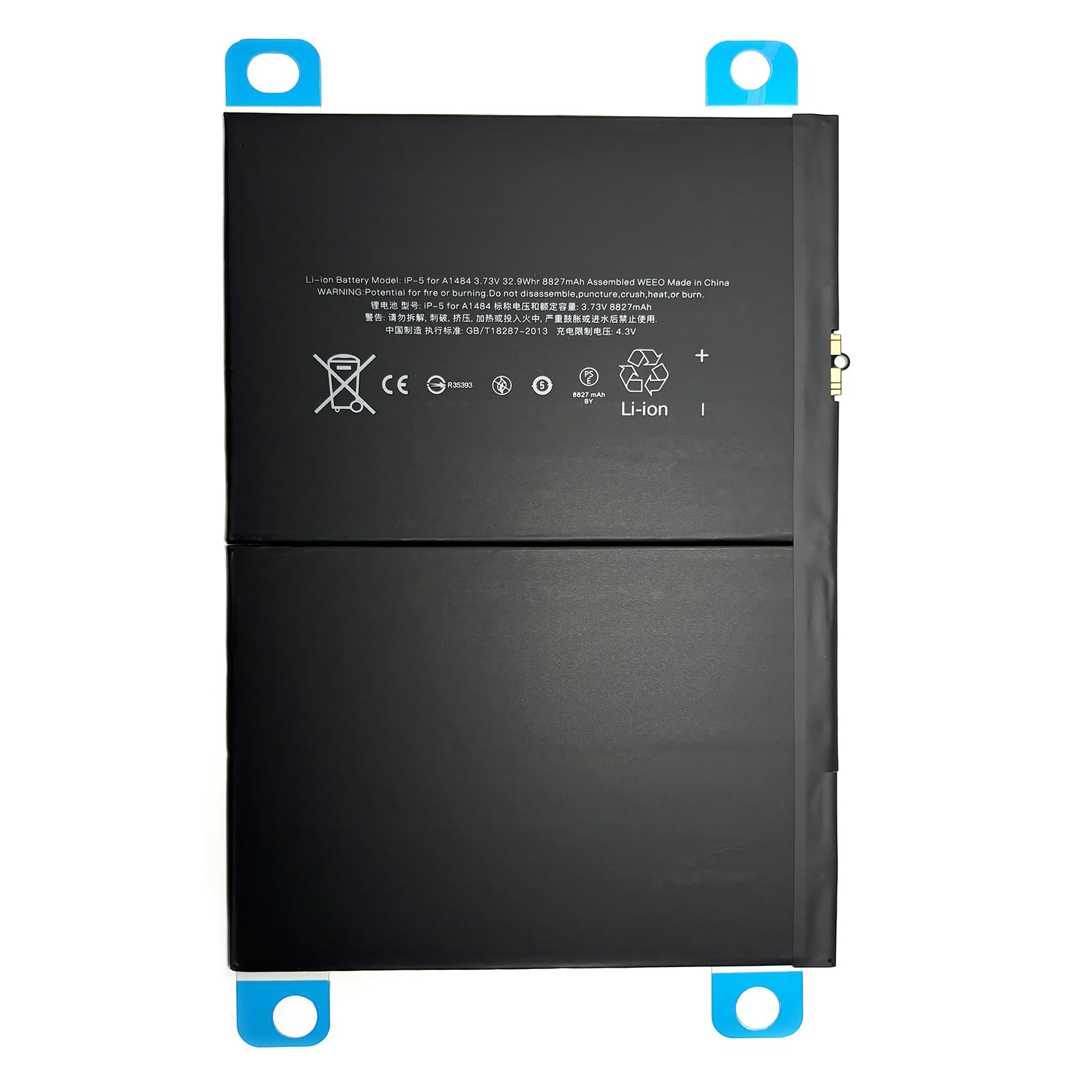 A1484 Batteria per iPad 5 6 7 A1822 A1823 A1893 A1954 A2197 A2198 A2199 A2200 Air1 A1474 A1475 A1476 MF532LL/A MF534LL/A MF534LL/A MF534LL/A MF534LL/A 7G2LL/A MD. 785LL/A MD786LL/A