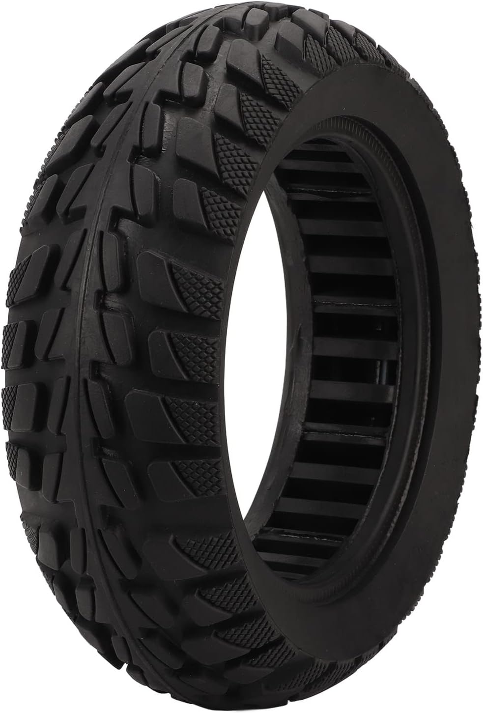 10 Inch Off Road Solid Rubber Tire Replacement for Electric Scooter, Anti wear Non Slip Elastic Great Grip Explosion Proof