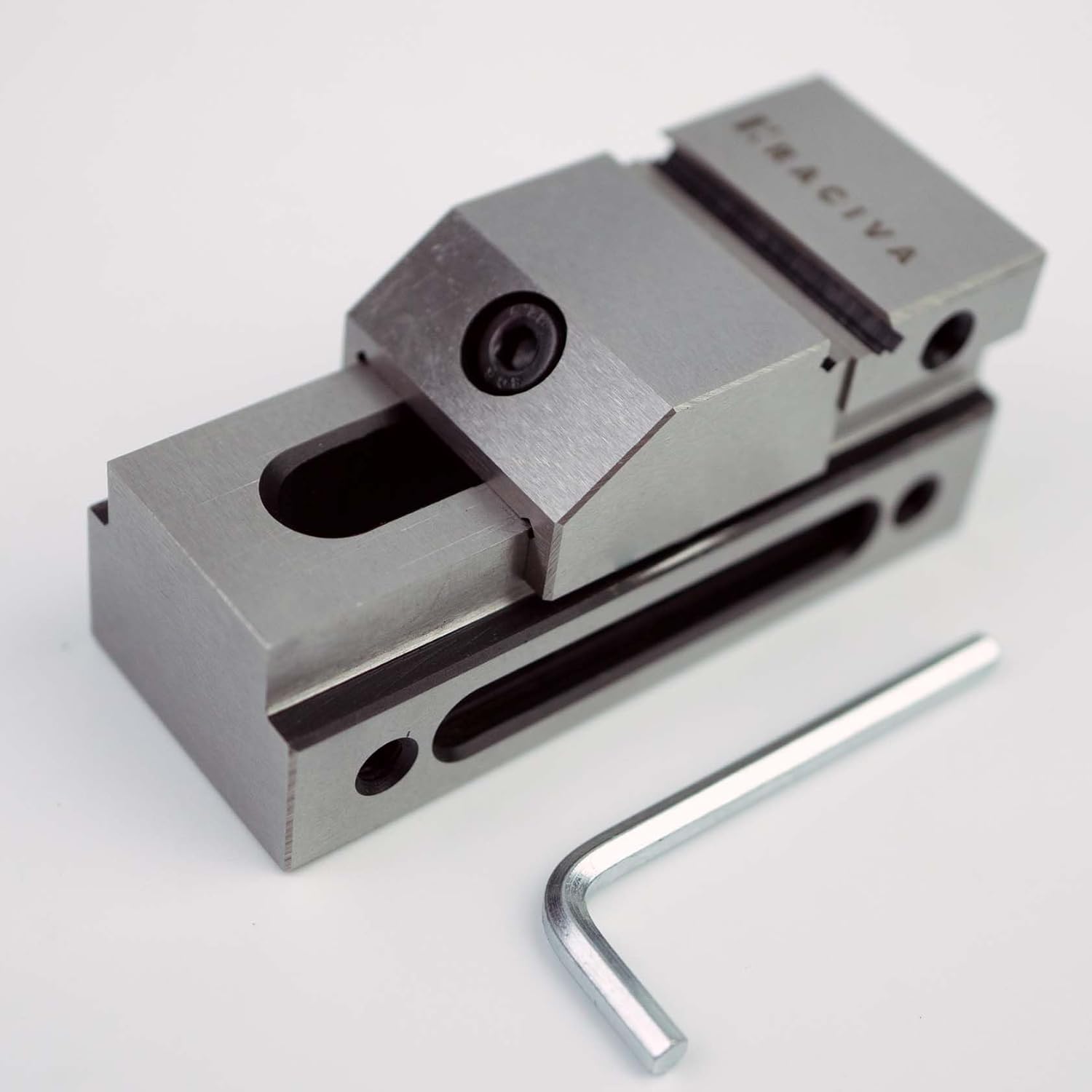 1'' Precision Grinding Screwless Mini Insert Vise Toolmaker Steel Compatible withCNC Milling, Drill Press, and Worktable (1")