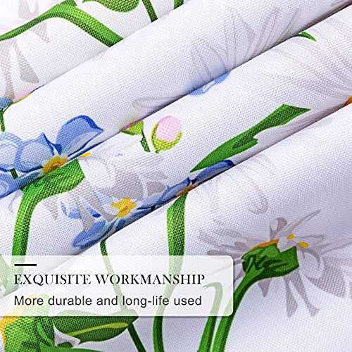 Lamberia Round Tablecloth With Umbrella Hole And Zipper For Patio Garden, Outdoor Tablecloth Waterproof Spill-Proof Polyester Fabric Table Cover (60" Round, Zippered, Daisy) #TOP3