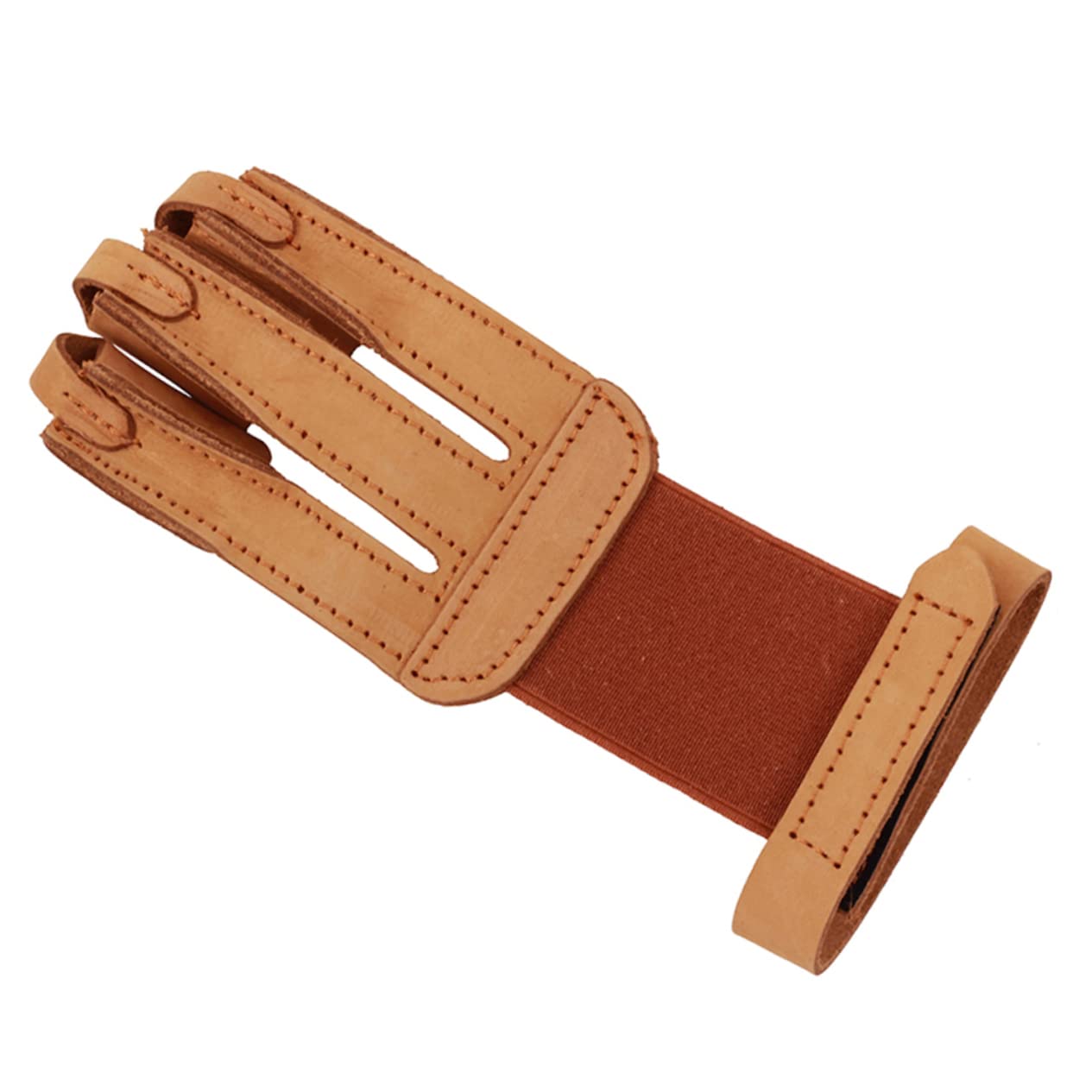 UPKOCH 1Pc Three Finger Gloves Finger Protector Guard for and Comfortable and Durable Shooting Accessory for Outdoor Sports Brown