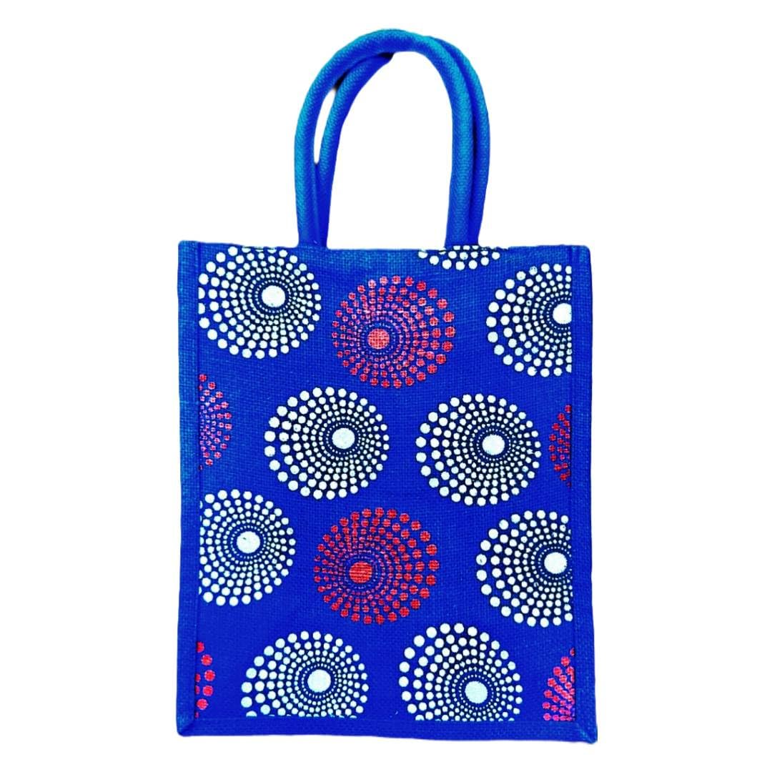 Shanmuga Tradings Printed designed JuteBags L*W*H - 12 * 5 * 14.5