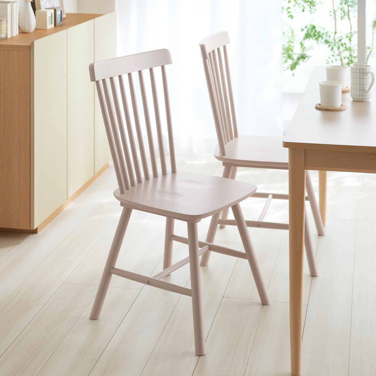 Amazon｜[ベルメゾン] ダイニングチェア 2脚 セットニュアンスカラー