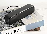 Vista 6 de Altavoz USB para computadora de escritorio, alimentado por USB, Plug and Play, barra de sonido portátil Mini PC altavoz para computadora de Negro