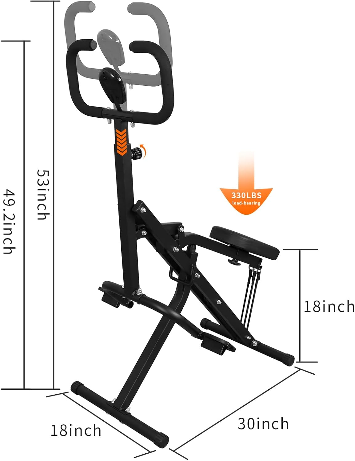 Deep Squat Machine for Women, Foldable 2-in-1 Squat Rowing Machine for Home - Glute, Abs and Leg Trainer with LCD Monitor- Low Impact Home Gym for Women & Seniors image 9 of 9 B0FLJN5NGV